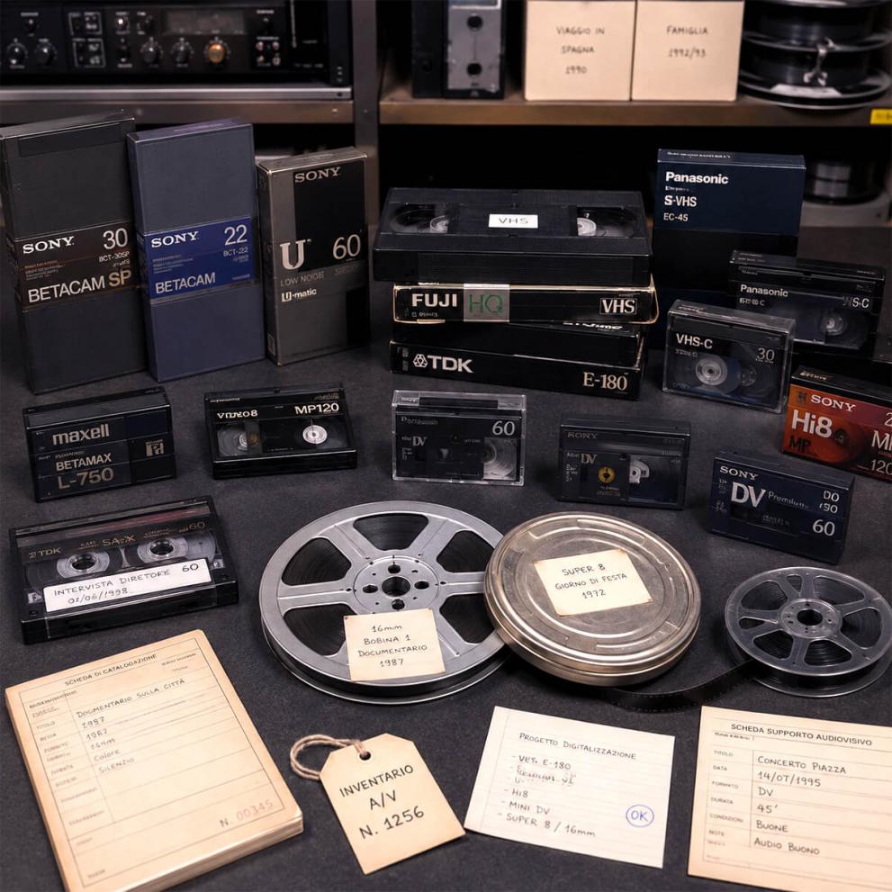 Formati video e pellicole per archivi audiovisivi Formati video, nastri e pellicole per digitalizzazione di archivi audiovisivi